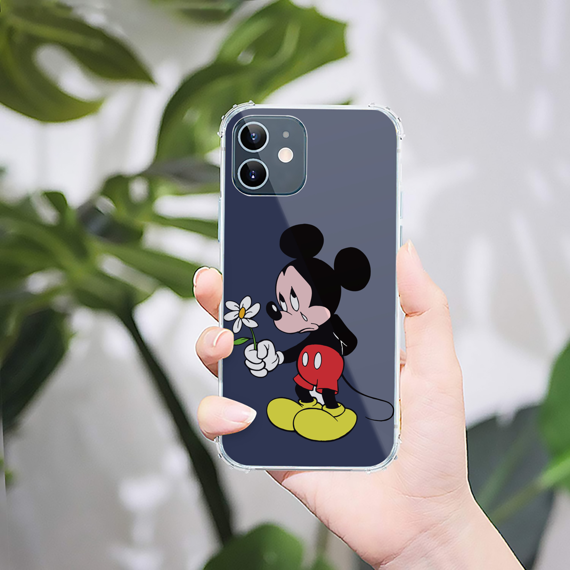 （画像用） ミッキーマウス Mickey Mouse 【iPhone 12シリーズ対応】透明スマホケース（クリアソフトケース）